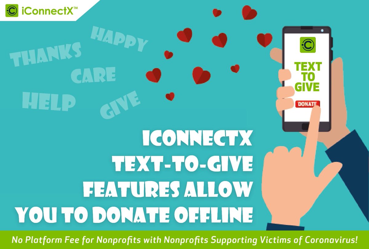 iConnectX's tweet photo. To have data in your smartphone to donate online to charities is not possible every time. iConnectX text-to-give features allow you to donate offline. https://t.co/33NfFXxIj0
#texttogive #textgiving #texttotithe #mobilegiving #givingaway https://t.co/Ja0Vx8hrxr