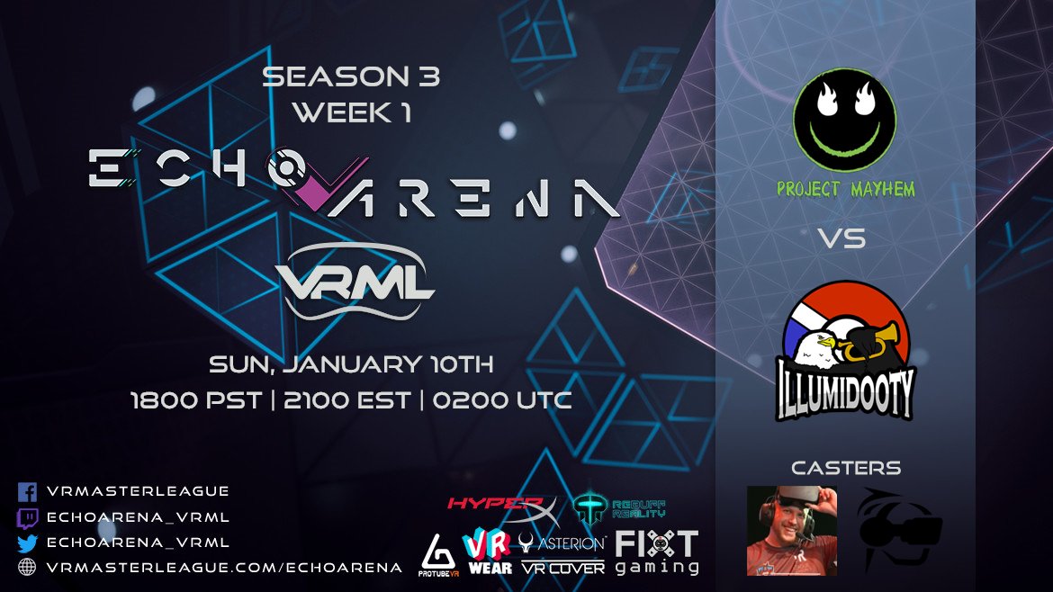 EAProjectMayhem's tweet image. We got game today at 6pm PST against the highly talented and experienced Illumidooty! Come support! 
@EchoArena_VRML #echoarena

twitch.tv/EchoArena_VRML2