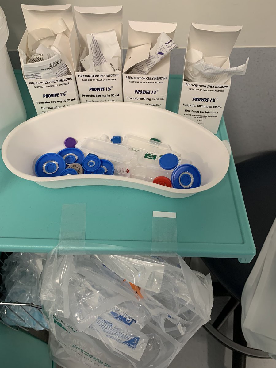 This is the amount of waste packaging I have made for only the 1st 2 patients on my list- &amp; I’m someone who tries to consider her #workwaste 😬! There is a pretty good waste management &amp; recycling programme at work but always interested to hear of others’ experiences and tips!