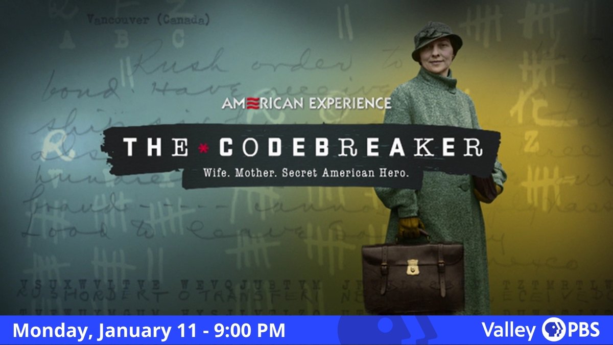 ValleyPBS's tweet image. TOMORROW at 9:00 PM, tune in to Valley PBS Channel 18.1 and discover the fascinating story of Elizebeth Smith Friedman, the groundbreaking cryptanalyst who helped lay the foundation for modern codebreaking today. #AmericanExperience #TheCodebreaker