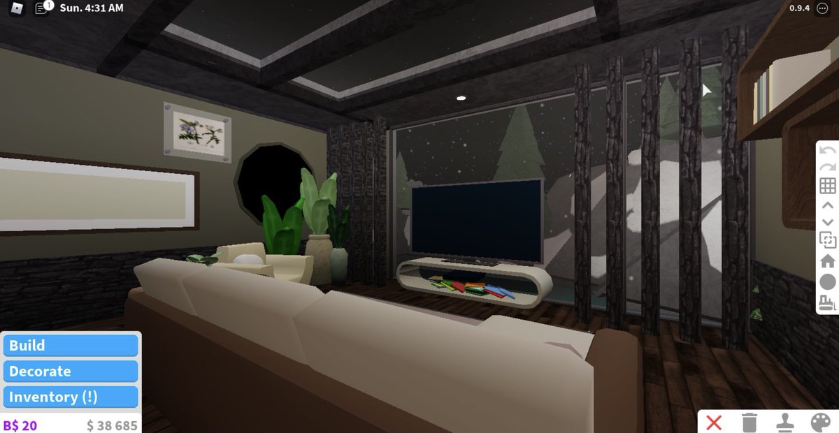PIX7ET's tweet photo. tis’ a neutral &amp; modern television room that i did instead of doing my hw😏 #roblox #bloxburg #bloxburgbuilds #bloxburgconcepts #bloxburghouse @RBX_Coeptus @FroggyHopz_RBLX @BasicallyBlxbrg @BloxburgA https://t.co/r2P1uZYE1x