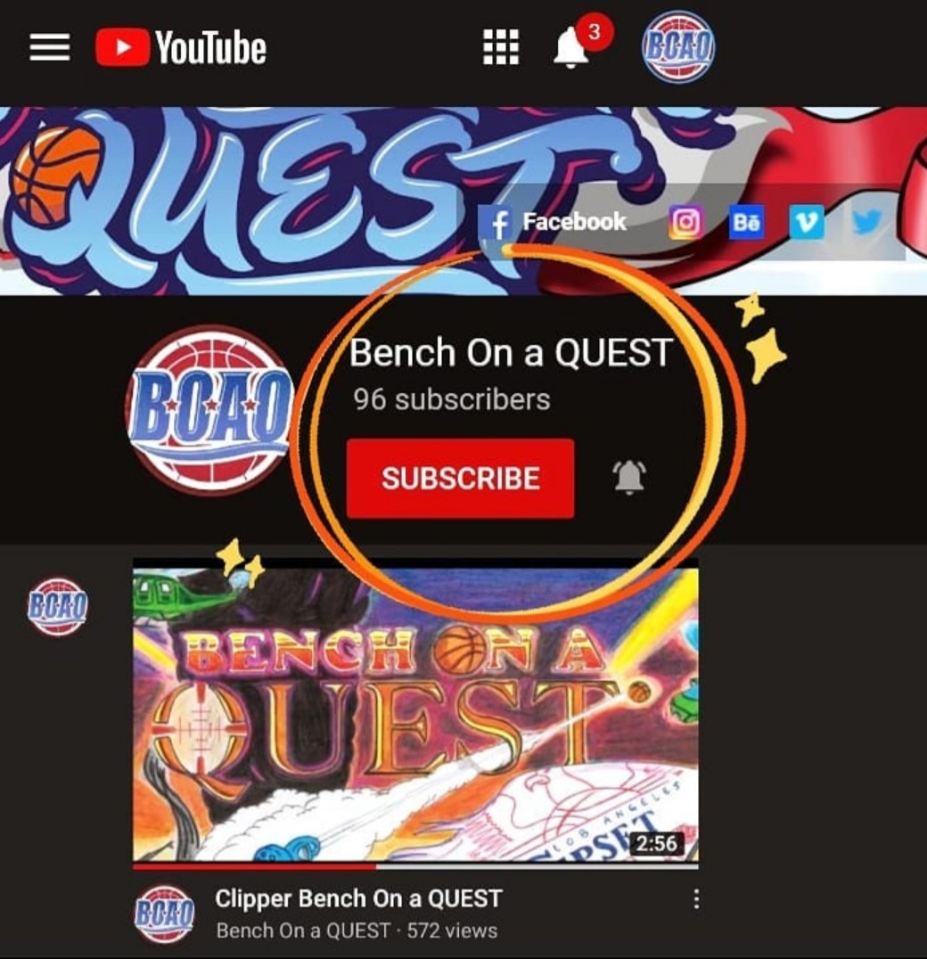 BenchOnaQuest's tweet photo. Clipper Nation, we're also on YouTube. Help us get 💯 on there! 🏀 #ClipperNation #BenchOnaQUEST 🎨 #LAourWay 🔵 🔴 #HustleOverHype https://t.co/HIsmcRHQa2