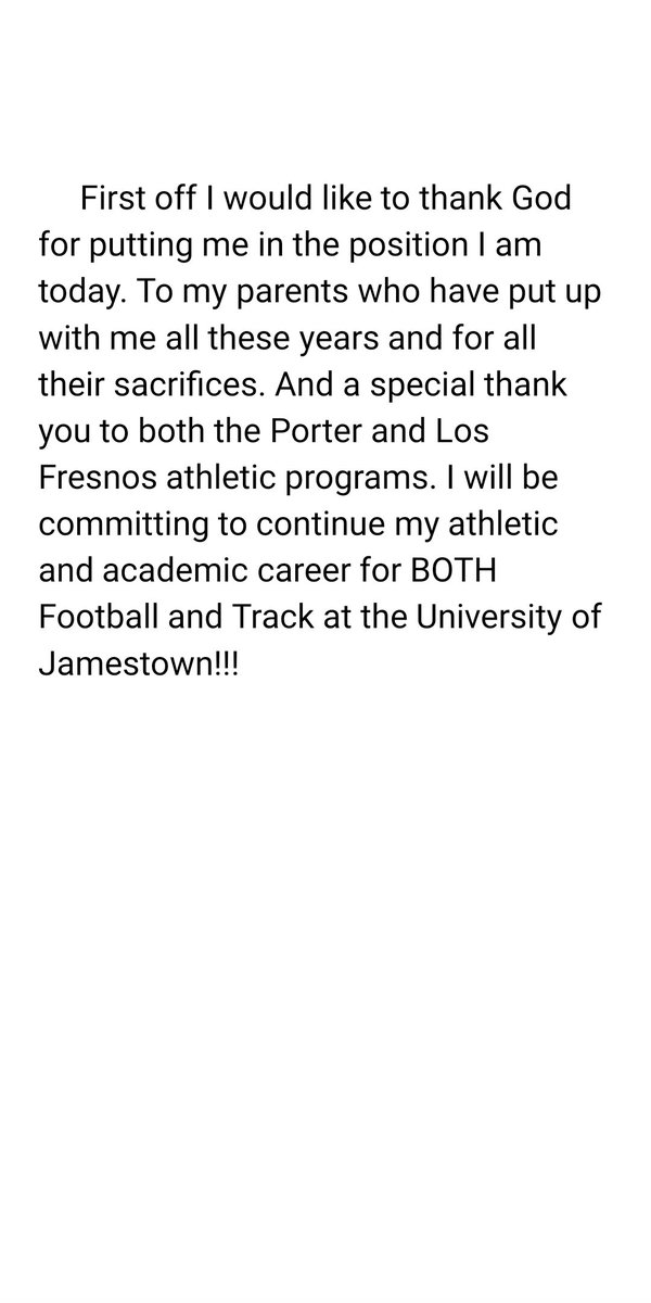 75vicram's tweet photo. I will be commiting to the University of Jamestown as a dual sport athlete!!! @Coach_Mistro @Jimmie_TrackXC @carlosu79677538 @CowboyFtball @LosFresnosFB @Coach_G_Magana  #commited #gojimmies https://t.co/Bm1gya6Ico