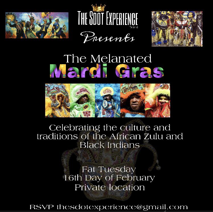 SdotPodcast's tweet image. thesdotexperience.com/melanin-events

Let’s celebrate OUR traditions and culture! Limited availability. 3-4 course meal, drinks, and YOU.  CLICK LINK FOR DETAILS #melanated #MardiGras #2021year