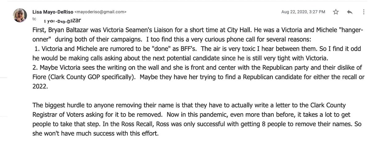 So... was  @VictoriaDseaman SCOUTING A REPLACEMENT for her buddy  @votefiore???? OR was she illegally spying on her behalf to intimidate voters?  @LMDLasVegas has thoughts: