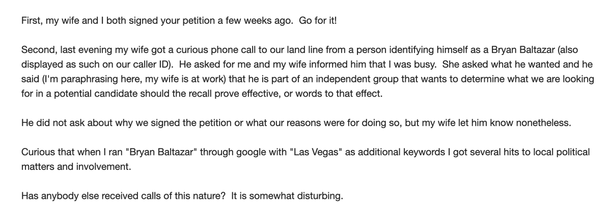 Here is an email from a voter contacted by Bryan: