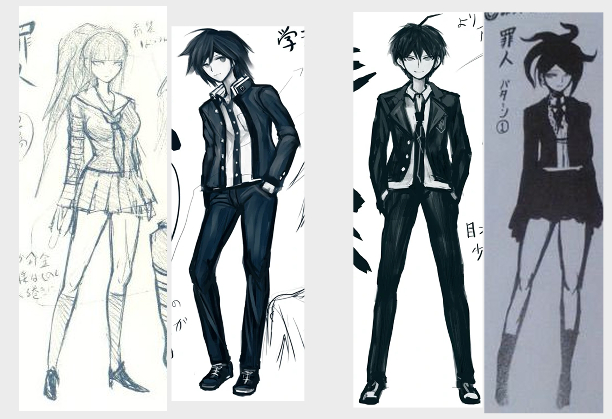 even in their concept art they share similar uniforms meaning it was probably an early plot point they scraped along with akane's character. which is ashame because a rival duo that knew each other before the killing game sounds like a neat concept for danganronpa 