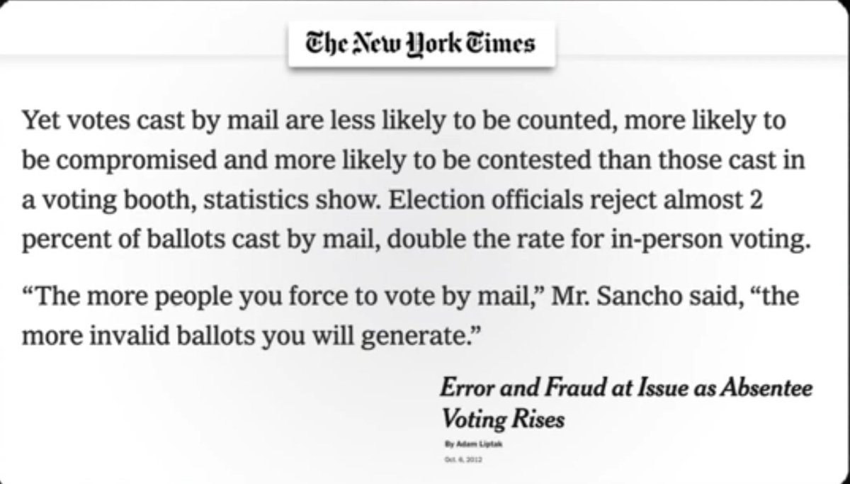 ITPalg's tweet image. #VotingErrors &amp;amp; #VoterFraud are only an issue when #Democrats are involved, but when conservatives or Democrats have concerns, they are "baseless", "conspiracy theories", etc.

#NYT #NYTimes #NYSlimes #DemocratHypocrisy #DemocratMedia #DemocratCheerleaders #BiasedMedia
