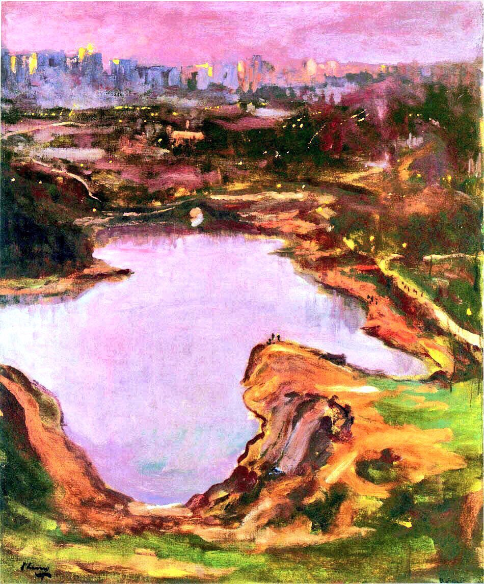 A Garden in France (1898), a Grey Summer’s Day (1899), Alice Fulton (1900) & Central Park (c1900)