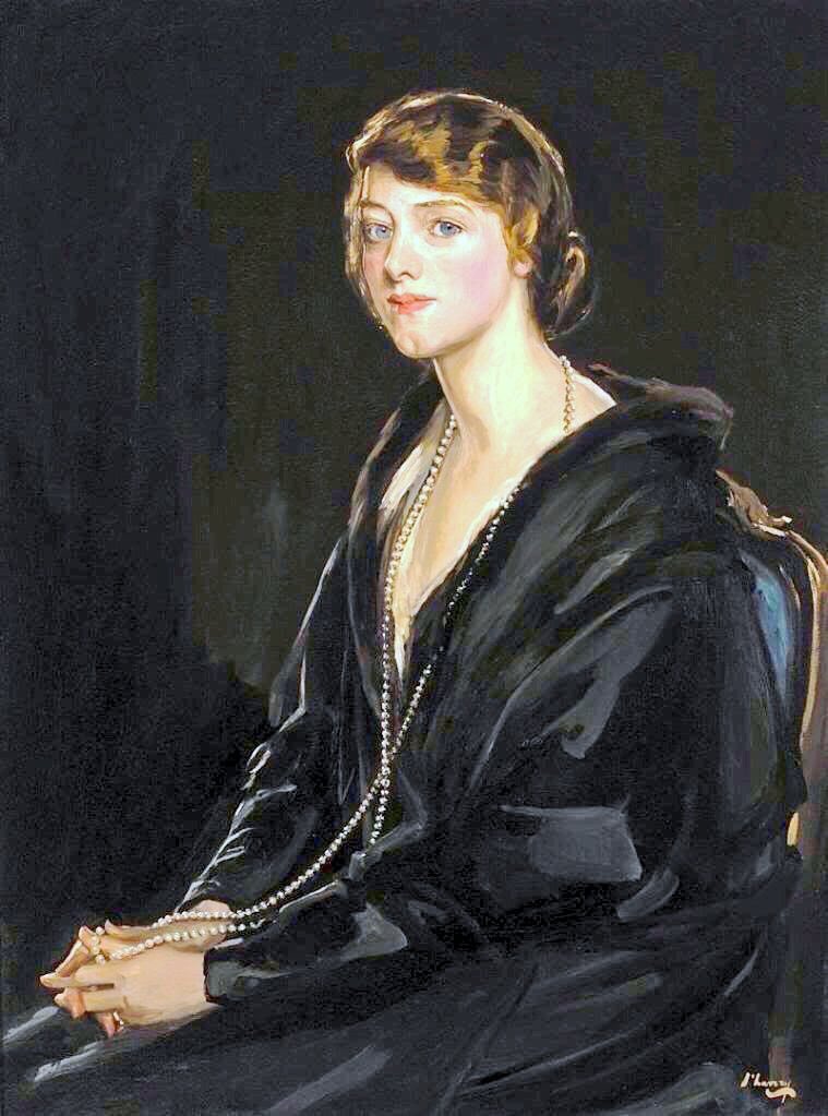 Lavery was involved in Irish politics & gave up his home to the negotiators of the Anglo-Irish treaty. His wife, Lady Lavery, was intimately involved. Mrs E Bowen Davies (1923), Mary Bordem & Her Family At Bisham Abbey(1925), The Green Coat (1926) & Joseph Devlin (1928)