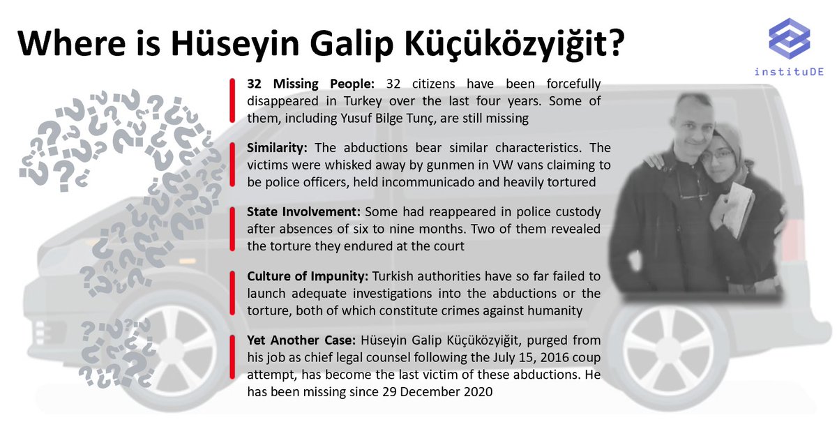 konus_huseyin's tweet image. Hüseyin G.K., a former civil servant, is missing since Dec 29.

Abducting dissidents &amp;amp; torturing them for months is now a common practice in TR. Pls check out the facts&amp;amp;fig. below.

Hope @CoE_CPT will take action
@Blackhall99 @vincent_delbos @VaniaCostaRamos
HüseyinGalipi Bulun