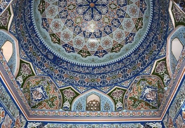 Have you been to Namangan? The city isn’t on the usual tourist trail in Uzbekistan, but it has a long history of craftsmanship, and hence there are sublime examples of architecture and the applied arts, including this recently renovated mausoleum.