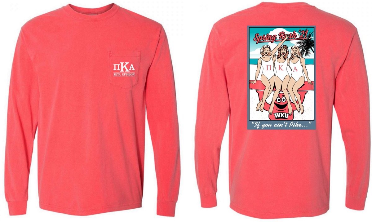 Along with our Spring rush shirts, we will also be doing a give away! Like for your chance to win a free Spring bid day shirt on us! #RushPike Deadline to like for your chance to win is 1/12