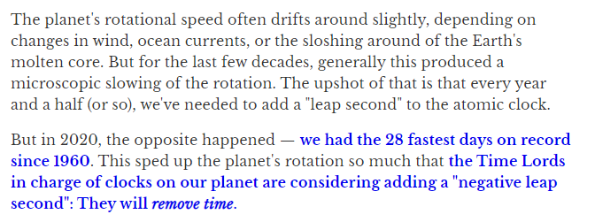 pomeranian99's tweet photo. The rotation of the planet sped up in 2020! Which has ... *implications*, as I note here: https://t.co/mZ3F1eXOJD https://t.co/Yj1mWDsVDd