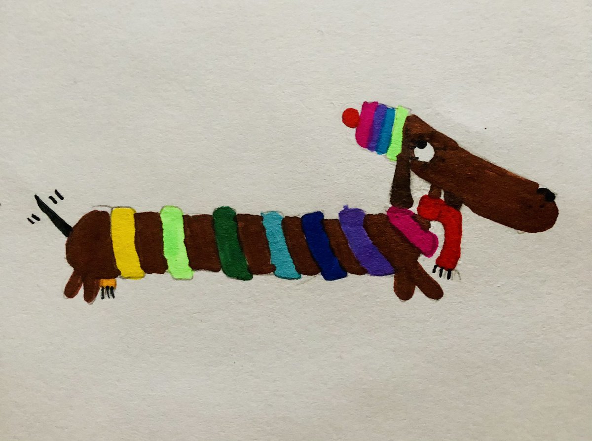 SPowell81's tweet photo. @RobBiddulph @mrsleaSB This is my 7yo version of Odd Dog Out. Before #DrawWithRob she hated drawing and is so proud of her drawing today. https://t.co/qoRiTF90h6