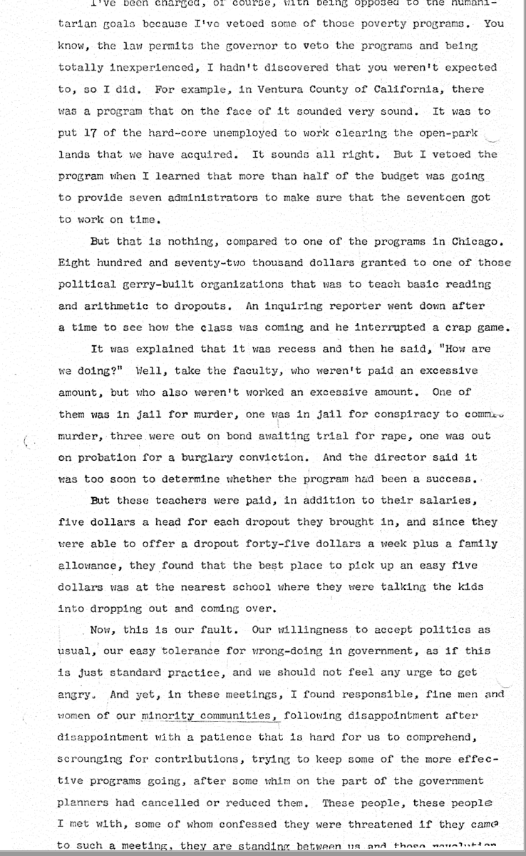 It goes on; I recommend reading it all. It's a quintessential performance of what I call RWR's "liturgy of innocence," his masterful ability to comfort the comfortable that it is they, in fact, who have the best interests of the afflicted at heart.