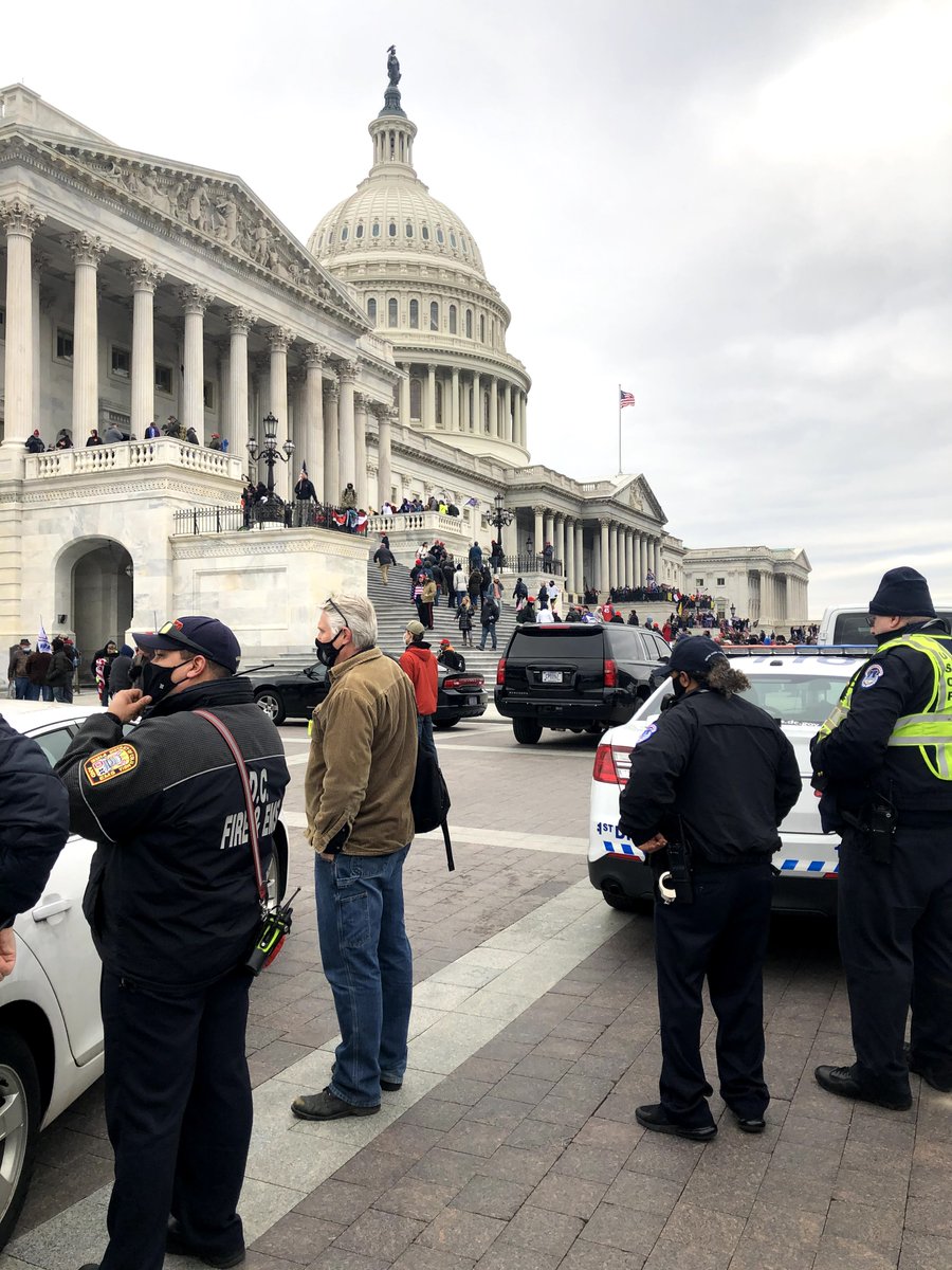 2) There is no doubt the Capitol was left purposefully understaffed as far as law enforcement and there was no federal effort to provide support even as things turned very dark. This contrasts sharply with all of other major protests we have attended. 6/22