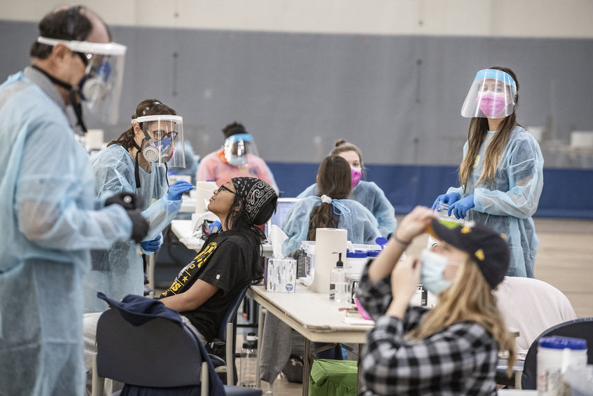 All students, faculty, and staff returning to campus for the spring semester must take a COVID-19 test by Saturday (1/16).

🗓: Jan. 11-16
⏰: 9 a.m. to 4 p.m.
📍: Rec Center and Mountainlair

Schedule your test at myhousing.wvu.edu
Learn more at go.wvu.edu/testing