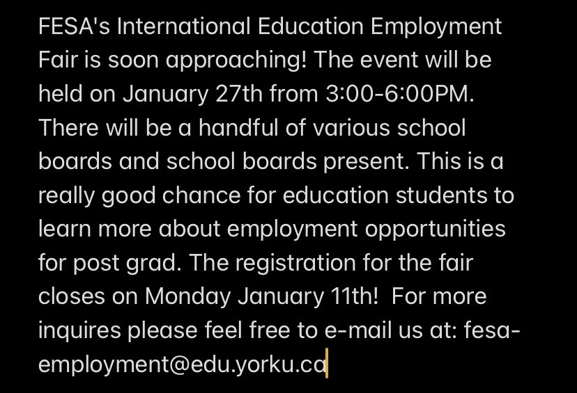 FESAYork's tweet photo. A message for our upcoming event! https://t.co/crqPoNjM8y