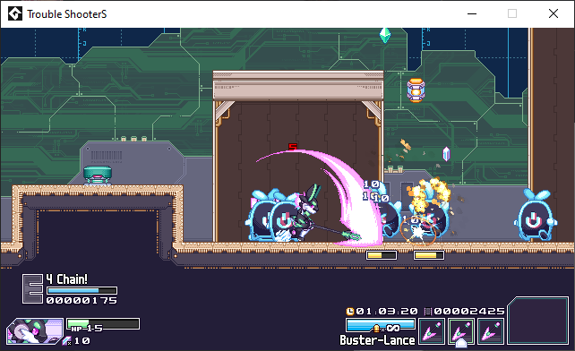 Riddel_Rx's tweet photo. I never did a proper introduction, but hi everyone! My name's Riddel, and I'm a Living Grimoire and Hobbyist GameDev! 📚🎮#VTuberEN #indiedev 

I'm currently making a 2D Character Action game in GMS2 that I've titled project Trouble ShooterS for the time being! https://t.co/Hs07MLU6b3