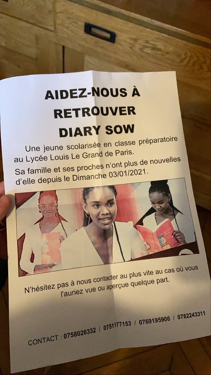 kakonubukpo's tweet photo. Merci de partager au maximum svp #RetrouvonsDiarySow https://t.co/oqpFkF30XX