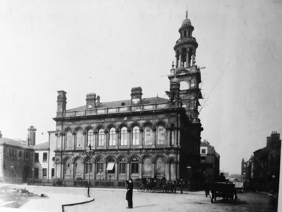 In contrast, the Town Hall was spectacular. Designed by Cuthbert Broderick, it was built in 1866 and was replaced on the same site by the even grander Guildhall in 1912. The original tower feature still stands in Pearson Park.