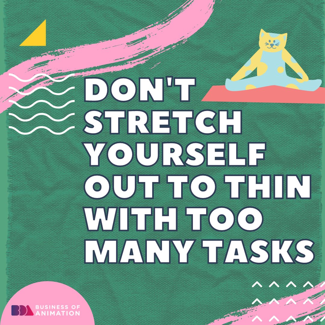 animationbiz's tweet image. 9 Tips to Help Focus on Your Animation Projects

1. Take some quiet time to think about your plans
2. Don't stretch yourself out to thin with too many tasks
3. Get rid of all things that can distract you

#animatorproductivity #animatortime #AnimatorTimeManagement #AnimationSpeed