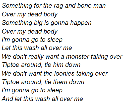 Nie Mingjue, ill and terrified as "Go to Sleep"  https://open.spotify.com/track/42BeMThJuzIQe1oQvhDwgl