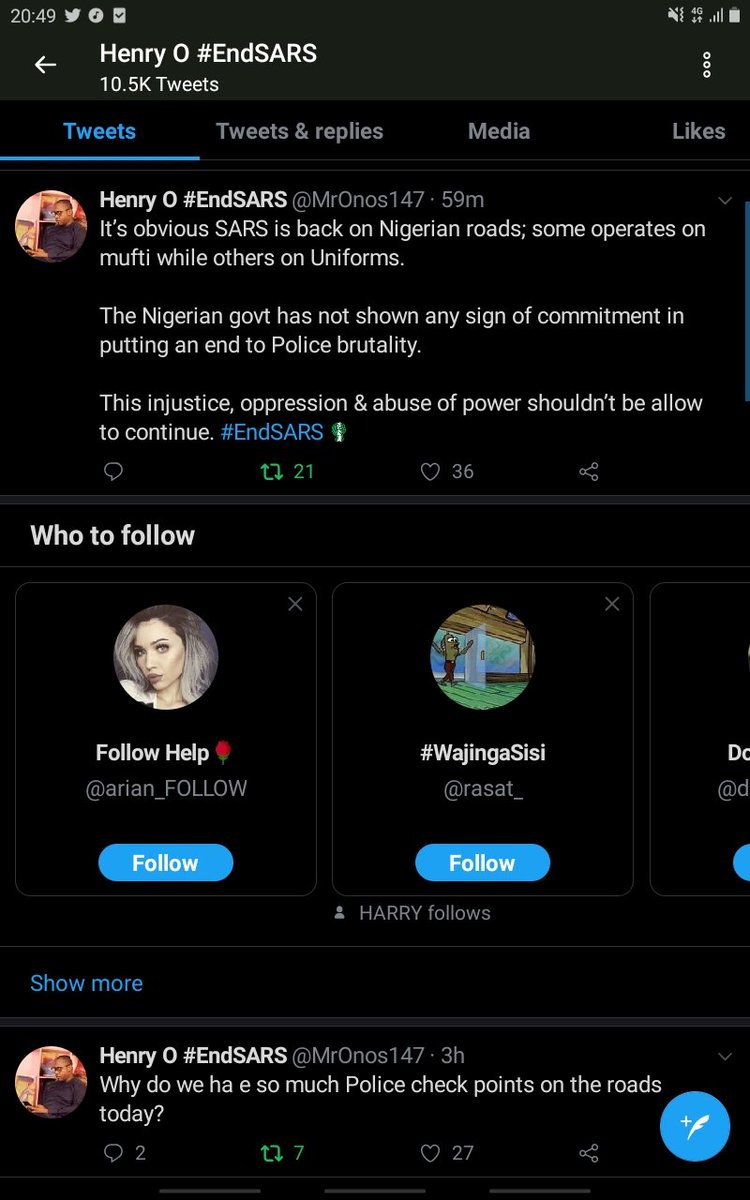 mistercleg's tweet photo. @MrOnos147 #EndSARS
#EndSarsNow
#EndSarsNow
#EndSARSImmediately
#EndPoliceBrutality
#EndPoliceBrutalitynow
#EndPoliceHarassment
#EndSWAT
#SWATMUSTEND....
Done
MTN https://t.co/M7l0gH5C5F