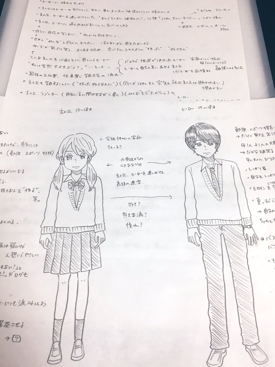 新しいキャラ表と時系列思いついたの書き出したやーつ 