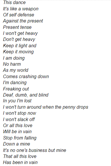 Nie Huaisang's Bad Years as "Present Tense"  https://open.spotify.com/track/7KHQtpLpoIV3Wfu22YQT8y