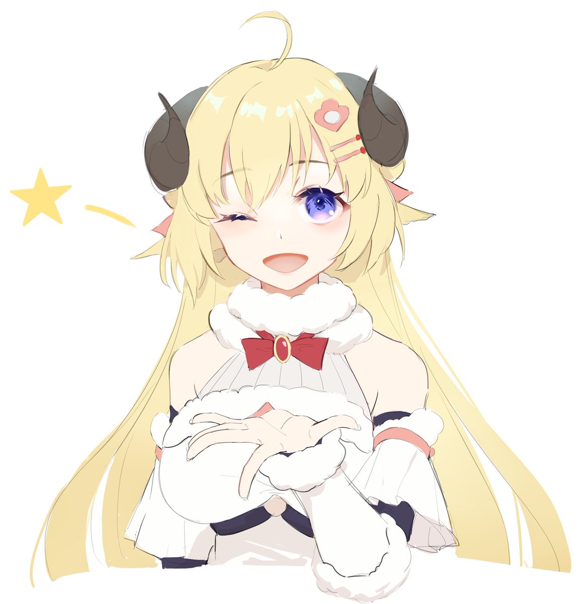 落書き ウインク顔が可愛いわため ゝw つのまきあーと Pingのイラスト 落書き ウインク顔が可愛いわため ゝw つのまきあーと Pingのイラスト