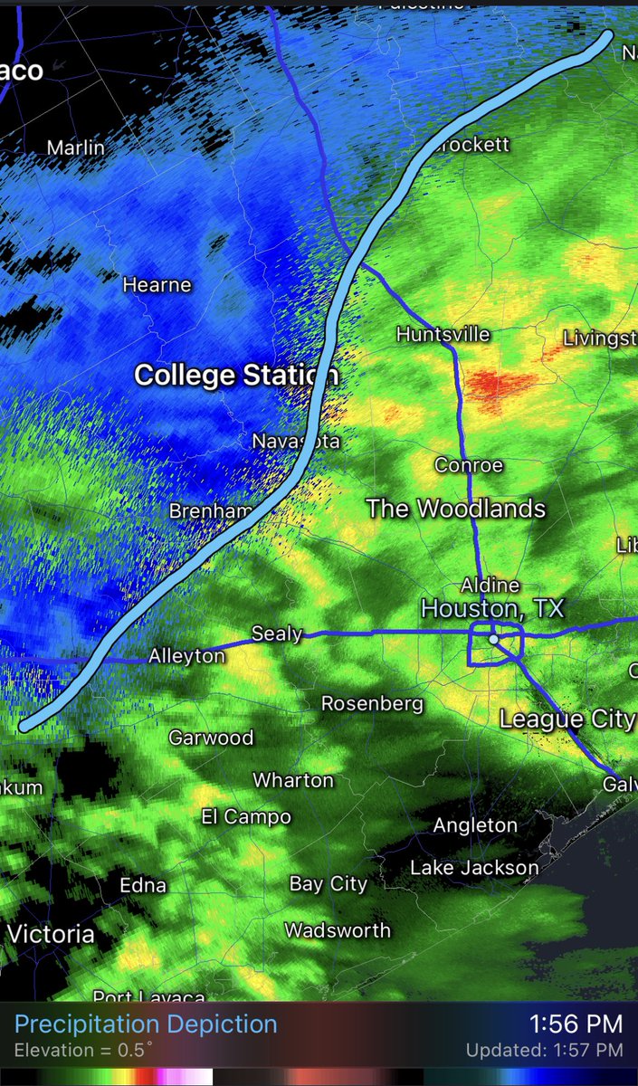 2pm still image of the snow line! Getting closer! Come on!! COME ON!! The kid in me is about to have an anxiety attack. Somebody get me a brown paper bag to breathe in 🤣