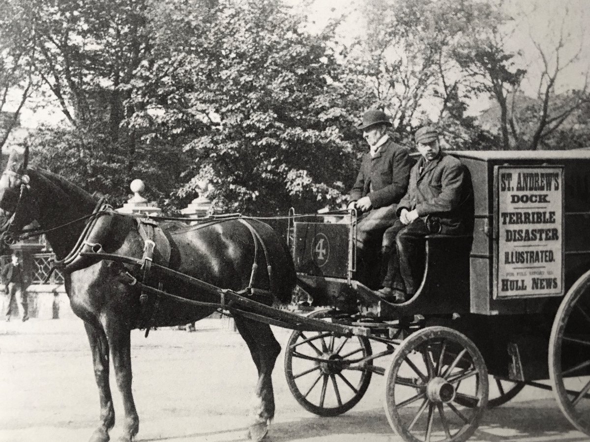 More news from the docks in 1895 when three vessels sank in St Andrews Dock when a dam burst at the end of the dock. The Hull News ceased publication in 1929.
