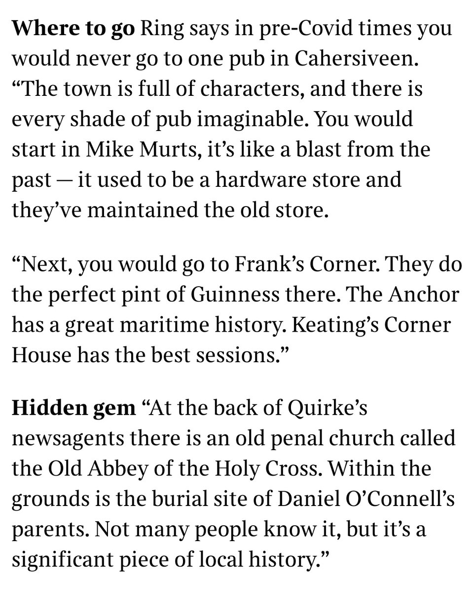 Dr Gavan Ring (@gavanring) on Twitter photo Thrilled to have spoken to <a href="/CaraODoherty8/">Cara O'Doherty</a> in today's @SunTimesIreland to chat about my wonderful hometown <a href="/cahersiveentown/">Cahersiveen</a>! <a href="/donie/">Donie O'Sullivan</a> <a href="/the__Liberator/">Daniel O'Connell</a> <a href="/oneillsthepoint/">O'Neills The Point</a> <a href="/QCsTownhouse/">QC's Kerry</a> @Renard_GAA <a href="/StMarysGAAclub/">St Marys GAA</a> 💚💛 #thekingdom Thrilled to have spoken to <a href="/CaraODoherty8/">Cara O'Doherty</a> in today's @SunTimesIreland to chat about my wonderful hometown <a href="/cahersiveentown/">Cahersiveen</a>! <a href="/donie/">Donie O'Sullivan</a> <a href="/the__Liberator/">Daniel O'Connell</a> <a href="/oneillsthepoint/">O'Neills The Point</a> <a href="/QCsTownhouse/">QC's Kerry</a> @Renard_GAA <a href="/StMarysGAAclub/">St Marys GAA</a> 💚💛 #thekingdom