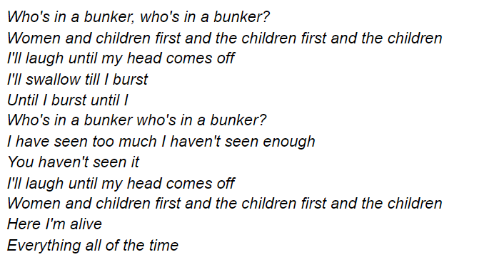 Wen Yuan as "Idioteque"  https://open.spotify.com/track/1W5XugQJGhnSATMI5n002M