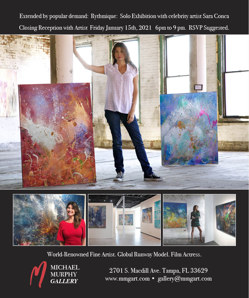 MMgallery's tweet image. Join us for the closing reception of Rythmique: a solo exhibitionby artist @SaraConca on Friday, January 15 from 6-9pm. All artwork will be on exhibition and available for acquisition. RSVPs recommended at 813-902-1414 or gallery@mmgart.com.