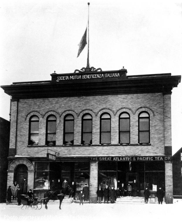 on christmas eve 1913 in calumet, michigan, a large crowd was attending a benefit party at the italian hall (pictured) to support the children of striking copper miners. someone yelled 'fire!' causing a stampede as people rushed down from the second floor... 1/12 (cw: death)