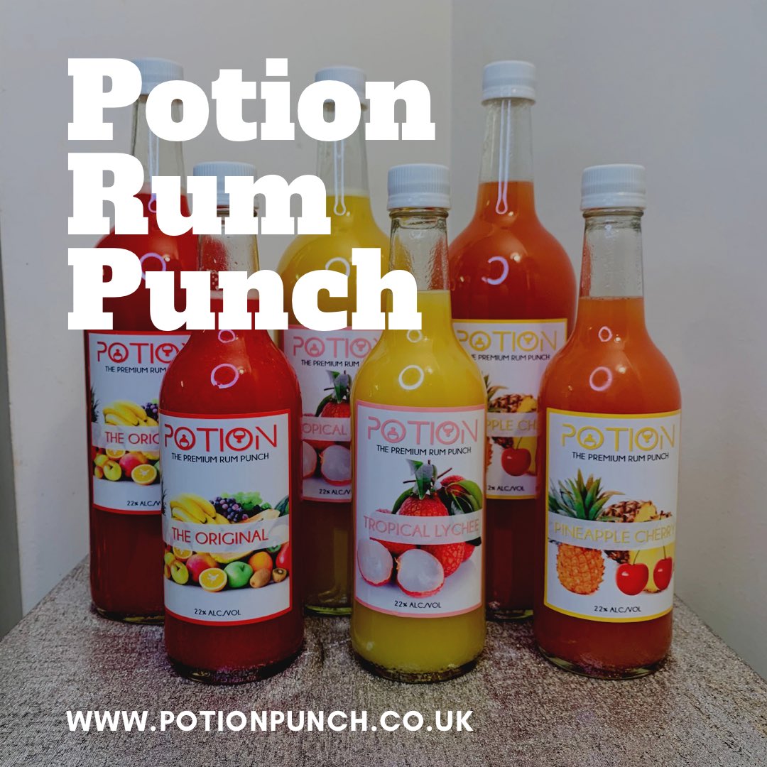 New Website!
New Packaging!
New Flavours!

Potion Rum Punch
The Premium Rum Punch

potionpunch.co.uk

#RumPunch #Alcohol #Punch #Caribbean #Mixology