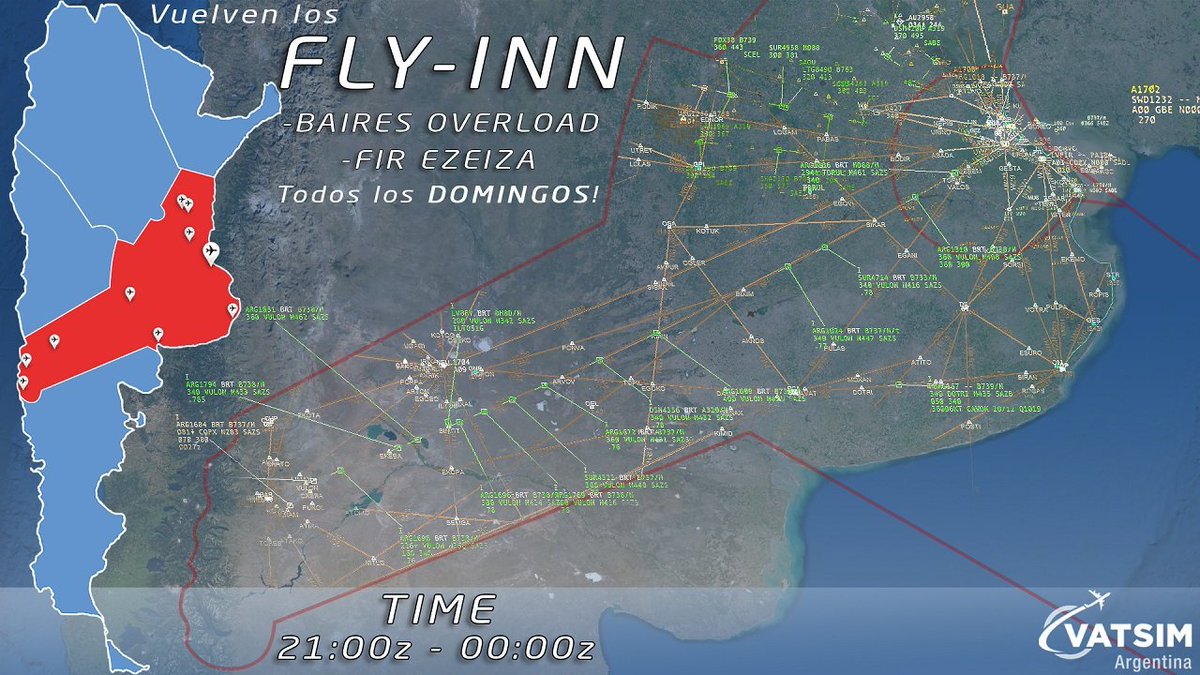 vatsur's tweet photo. Looking where to fly? Well, we have a few events coming up tonight! 

We are going to get started with a Citylink at Chile and the weekly event hosted by @vatsimar, followed by "The Jungle Flight", between SEQM and SKCL. Don't overthink it, come visit South America! https://t.co/FZfpPLsHHV