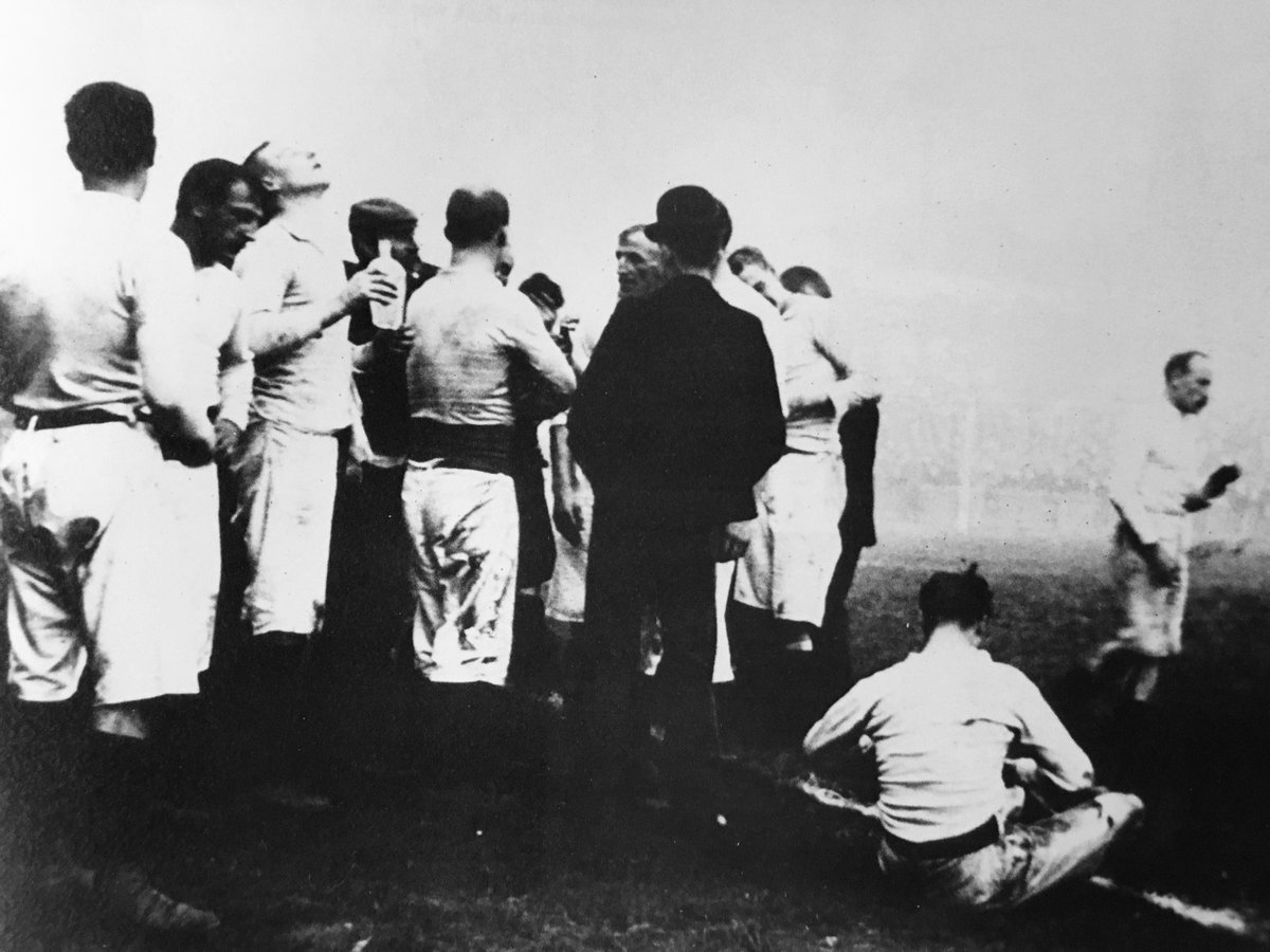 On the sporting front, here’s a great pic from 1897 showing Hull Kingston Rovers taking what I presume is a half-time break at Craven Park against unidentified opposition.