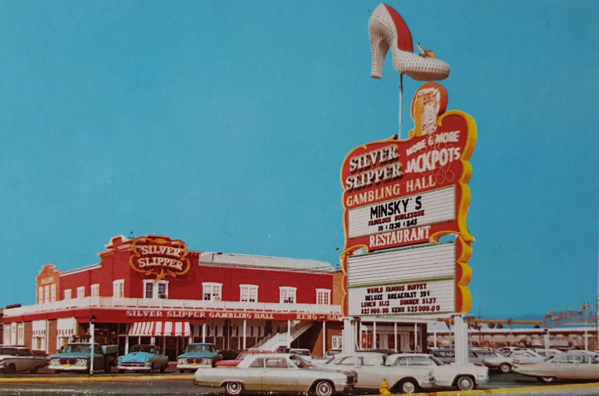 vegaschipsuk's tweet photo. Vintage Vegas: Silver Slipper 1960's.
The casino operated between 1950-1988 and was located near the site of Resorts World. Click the link to see vintage chips: https://t.co/WQh9juDQyY
Postcard and chips are all available from VegasChipsUK.
#SilverSlipper #VintageVegas https://t.co/8FAofMNfcX