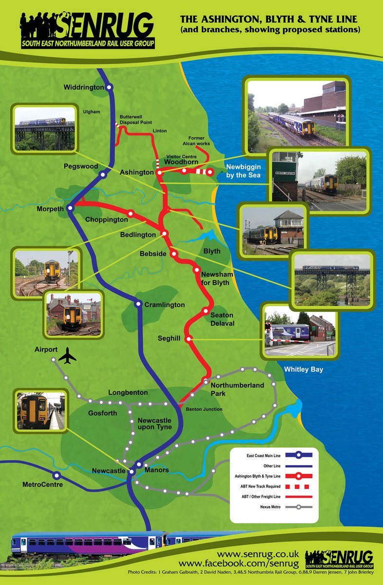 SENRUG_2004's tweet photo. A map of the #NorthumberlandLine which hopefully soon will see trains between #Ashington & #Newcastle via #Bedlington, #Bebside, #Newsham (serving #Blyth), #SeatonDelaval & #NorthumberlandPark other stations are future proposals. See https://t.co/3x4rt1r6mL for more! https://t.co/EBhnW2aUOs