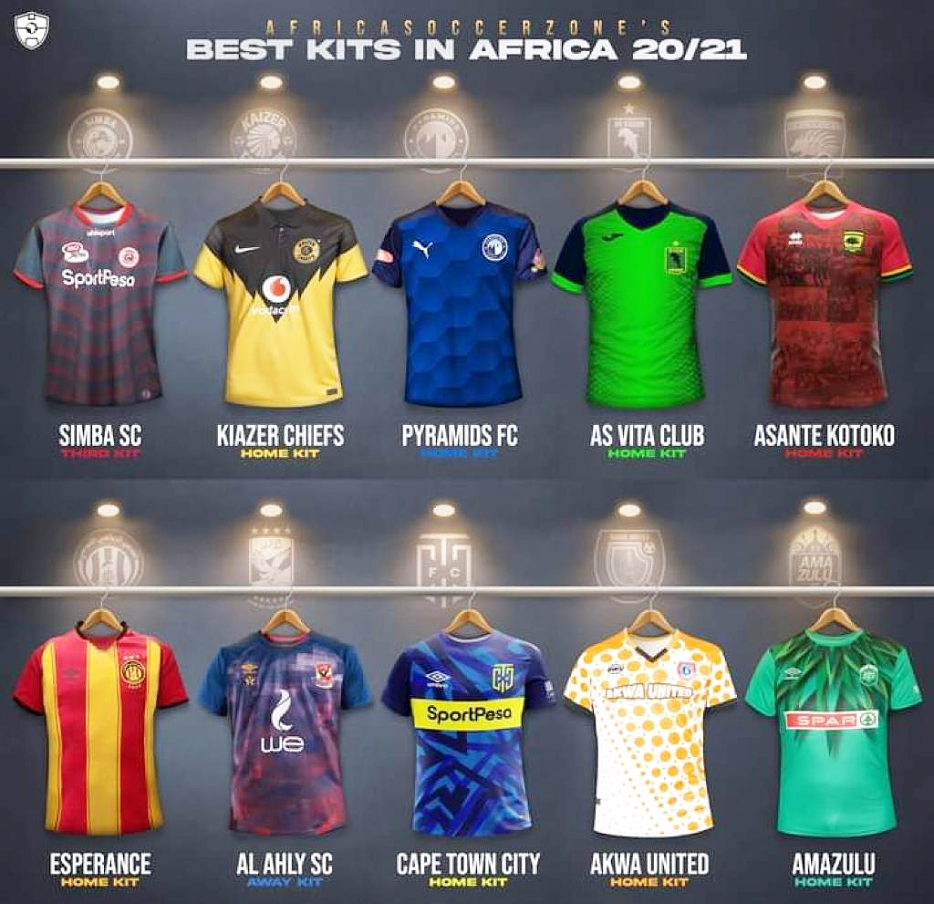 Salehjembe's tweet photo. Africa Soccer Zone wamechagua jezi bora za msimu 2020/21....hii ni kwa Africa..... https://t.co/CizWVkLcq3
