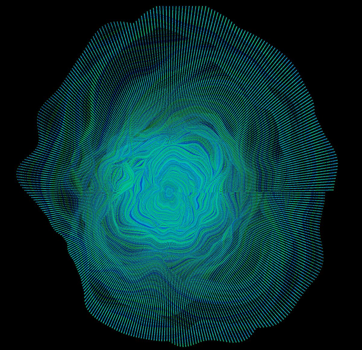 arqueteto's tweet photo. Tunneling through time. #wallpapers #waves #p5js #generative #generativeart https://t.co/TdAtses0RK