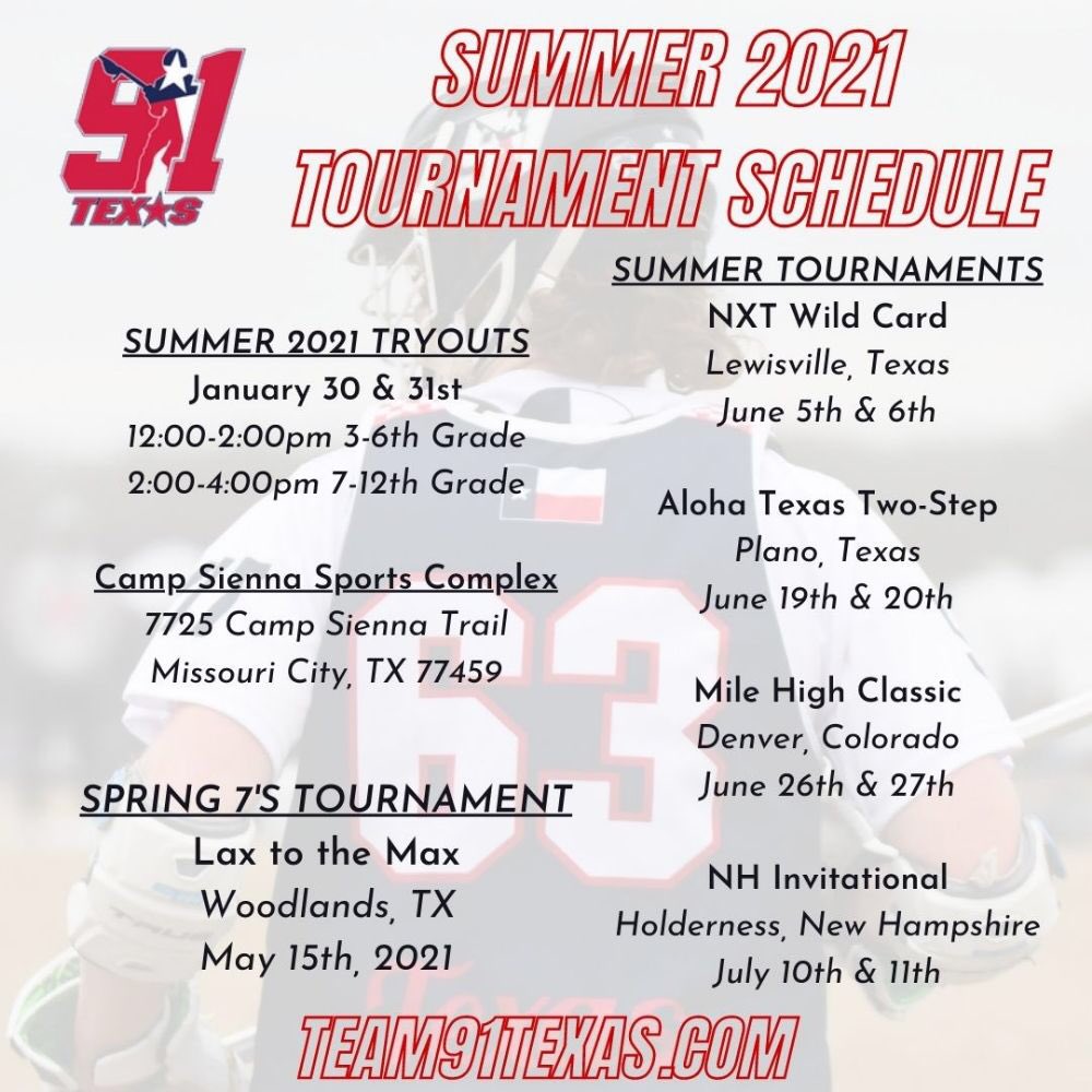 Tryouts!! 91 TX Summer 2021. Register on team91texas.com