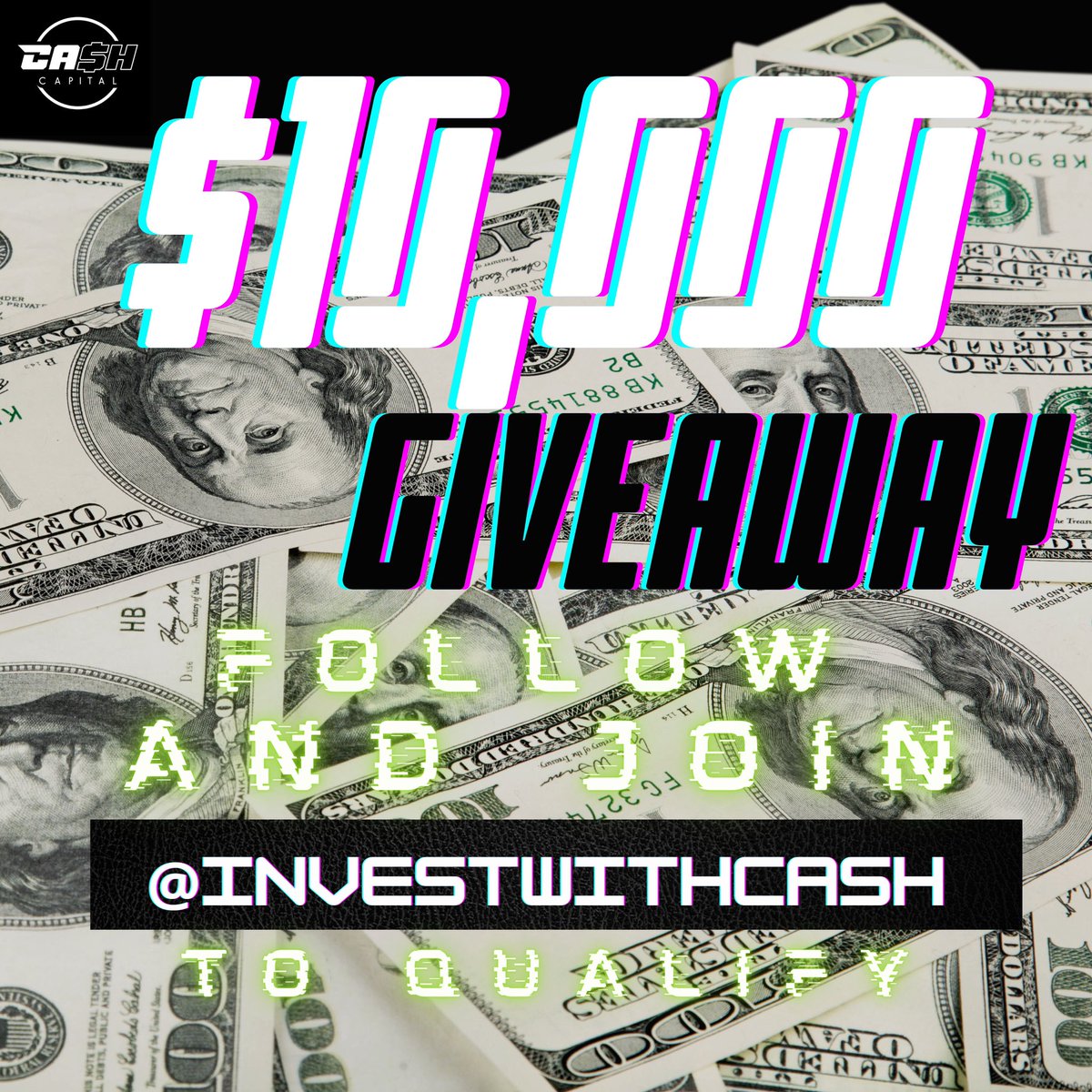 investwithcash's tweet photo. IN HONOR OF OUR LAUNCH, WE HAVE ALSO DECIDED TO GIVEAWAY $10,000 AMONGST 20 MEMBERS!!🤩

Rules Stated Below:

Must be a member of Cash Capital Investment Group! Only $10/mo

Retweet and quote this post with “#investwithcash”

Follow us and everyone we’re following!

Tag 3 people! https://t.co/kSLb3AWIkT