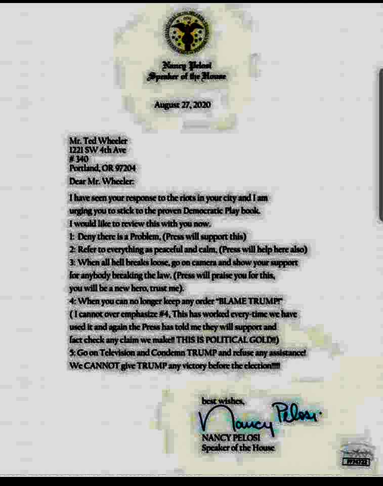 Here is the image that the fake letter is based off of. As noted by  @BrendanKeefe, analysis of the letter shows that Pelosi's signature and seal were copied and pasted onto the fake text.