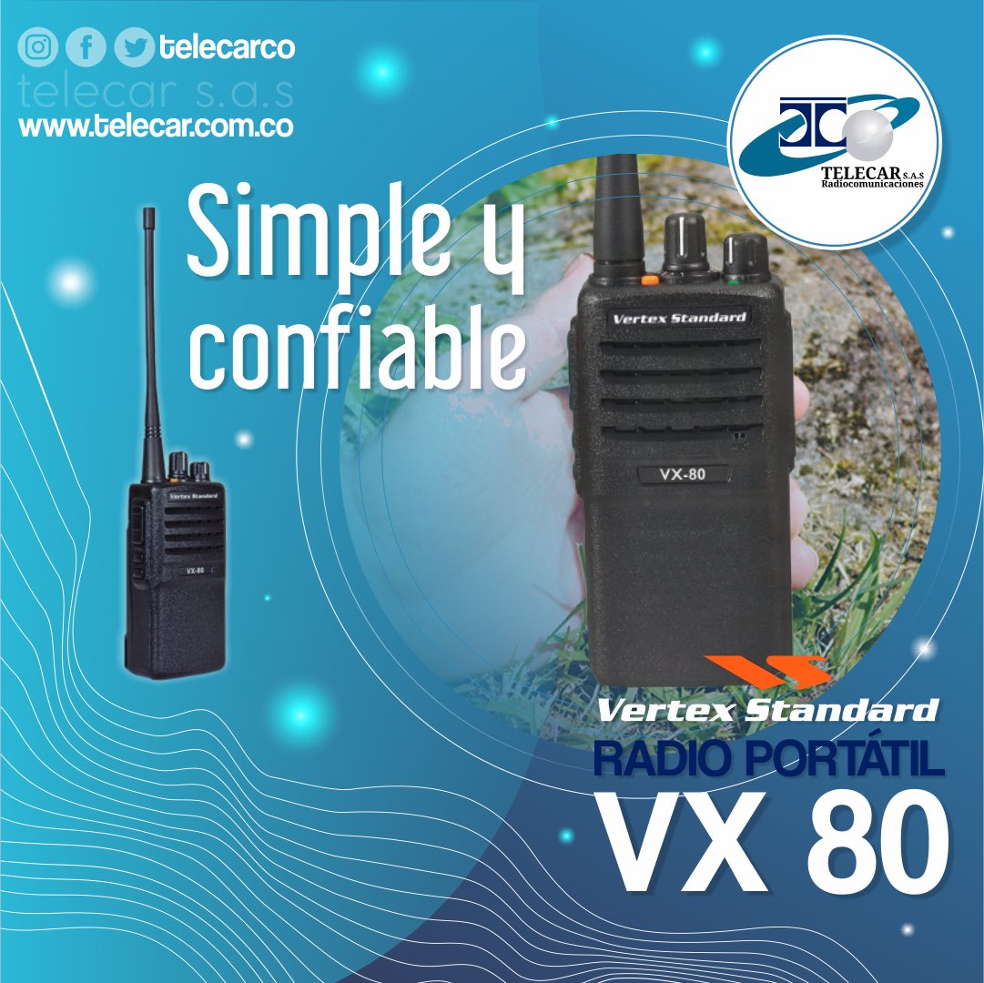 telecarco's tweet photo. El #VX80 de #Vertex es un radio de dos vías pensado tanto para usuarios principiantes como de nivel intermedio.
#VertexStandard #Comunicación #RadioComunicaciones #Soluciones #Seguridad #Tecnología #Radiode2vias #Potencial #Durabilidad #Portátil https://t.co/4VllZMK78p