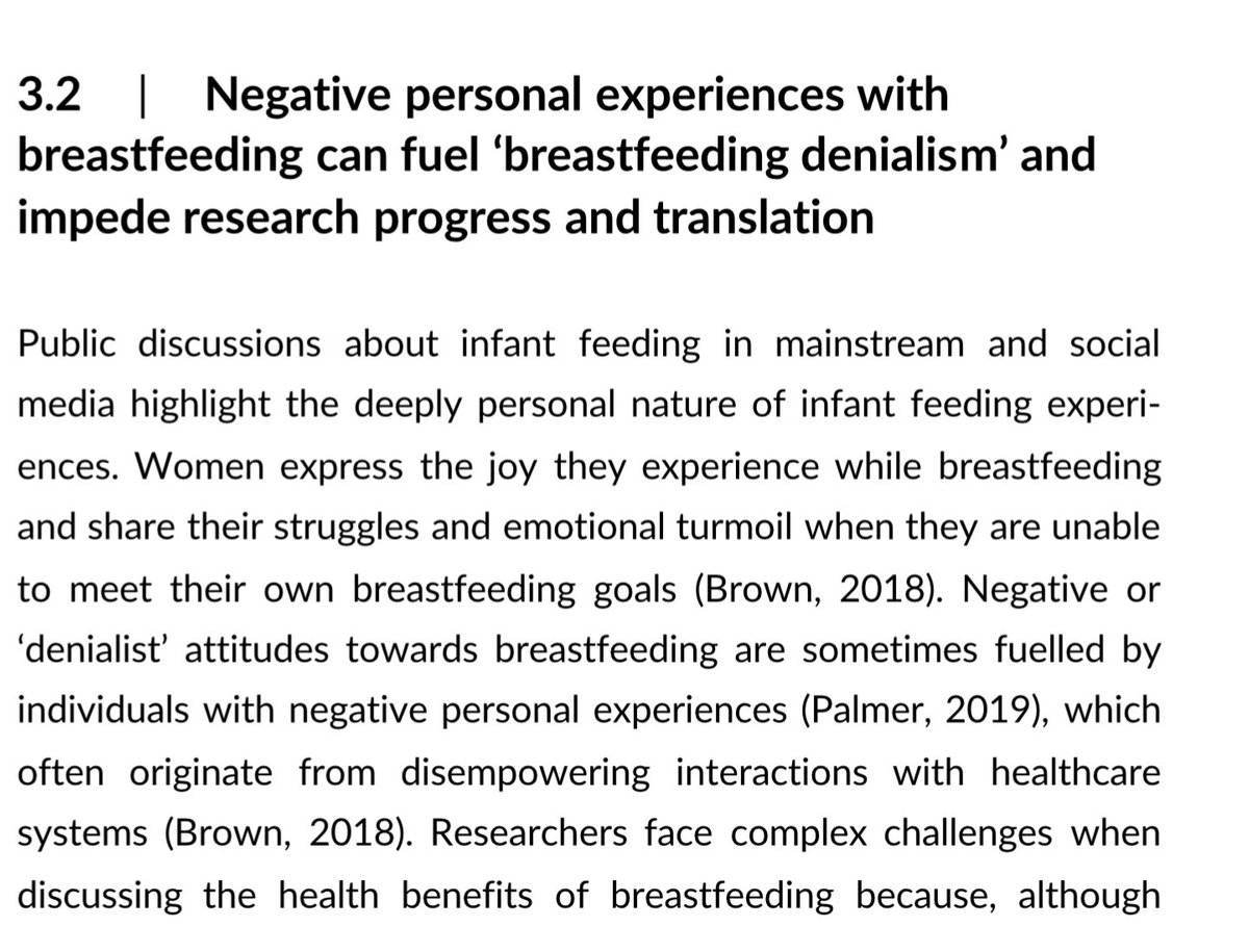 So apparently negative personal experiences with breastfeeding fuel ‘breastfeeding denialism’... There is no definition of ‘breastfeeding denialism’. Does it come from not meeting ‘breastfeeding goals’ (an ill-defined concept in itself)...